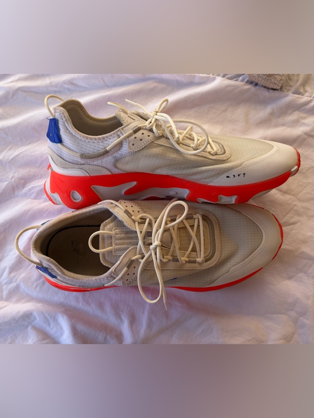 Nike React Live White Bright Crimson Men’s Sz 15